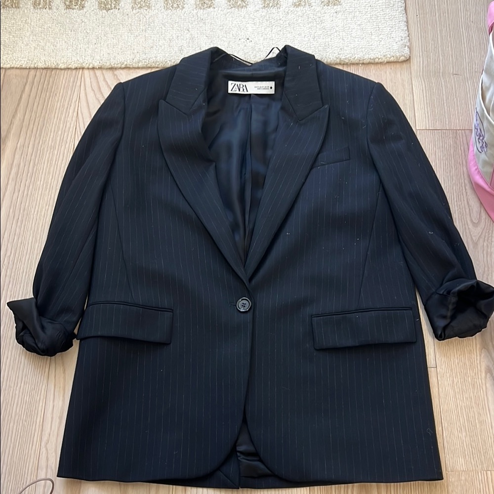 Zara navy pin stripe Blazer